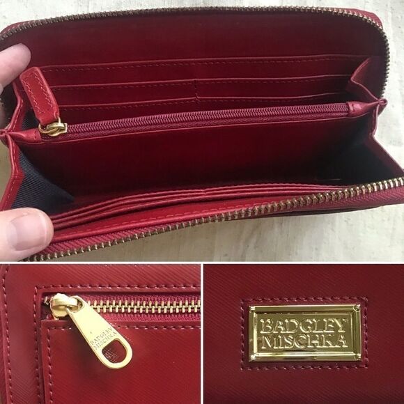 Badgley Mischka Patent Zip-around Wallet 🔥❤️ - Picture 2 of 5